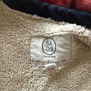 Cozy Red and Pink Plaid Jacket with Sherpa Lining